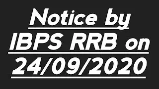🔴Notice Published by IBPS RRB Clerk 2020 || IBPS RRB Clerk Prelims 2020