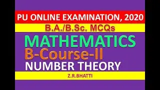 Number Theory MCQs, Lecture 2, Mathematics B-Course-II
