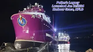 Launch of The Biggest Boat Built-in Newfoundland in The Last 10 Years.