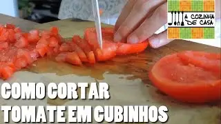 Como cortar tomate em cubinhos