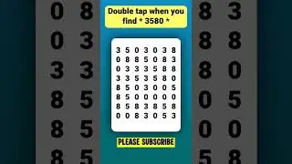 Find 👉3580👈 in 5 seconds | Visual Test | Observation Skills | Number Search | Find the Odd one out