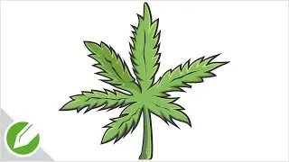 Marijuana Leaf Drawing with CorelDraw | Flat Vector Style | Drawing | CorelDraw Tutorial