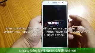 Samsung Galaxy Grand Max SM-G7200 Hard reset
