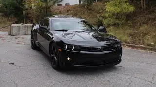 2015 Black Camaro Cruise On Highway