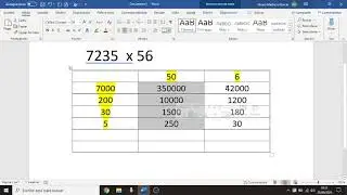 Multiplicación de dos cifras por ABN