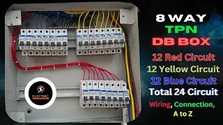 8 Way TPN MCB DB Box in 3 Phase Line Connection Wiring Full.