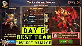 Day 5 Best Teams With Highest Damage - Archdemon Boss | Hero Wars Mobile