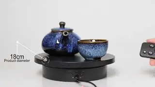 Leadleds 3 in 1 Electric Rotating Turntable with 18cm / 22cm Replacement Plates Remote Control