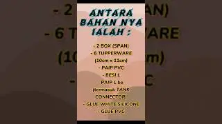 DIY tupperware RM2 trickle filter aquarium 3ft auto jernih.