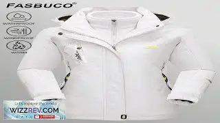 FASBUCO Women's 3 In 1 Winter Coats Snow Ski Jacket Waterproof Windproof Fleece Lined