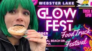 Bright Bites & Sips: Exploring Webster's Glow Fest Food Truck Festival | Foodie Vlog