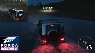 NIGHT OFF ROAD-(Mercedes G65 4x4 realistic offroading - forza horizon 4)-Steering Wheel Gameplay