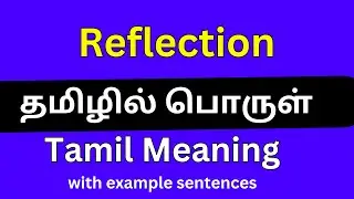 Reflection meaning in Tamil/ Reflection  தமிழில் பொருள்