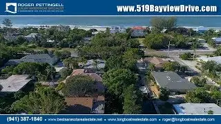 Longboat Key waterfront home for sale with dock at 519 Bayview Drive
