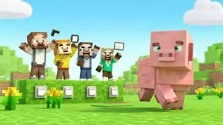 Minecraft Tiny Pig Ran from the Zombie 🐷 | Kids Songs & Nursery Rhymes