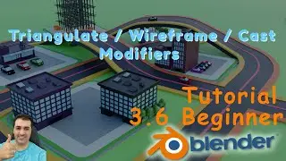 [AR] Blender 3.6 beginner - Triangulate / Wireframe / Cast Modifiers