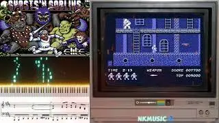 Ghosts'n Goblins C64 Piano Sheet Music The most faithful version so far Mark Cooksey Game Soundtrack