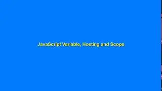 Advance JavaScript in Bangla Variable, Hosting and Scope Part - 01