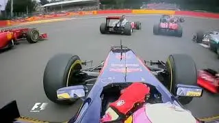 F1 2011 Belgium Start Crash Algersuari Onboard