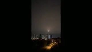 Ukraine - Kyiv. Ukrainian air defense repels Russian shelling. War footage