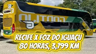 A Maior Rota Que A Viação Gontijo Faz, Entre Recife e Foz Do Iguaçu.