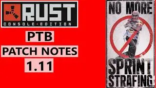 R.I.P. Side Sprint and Silencers! PTB Patch Notes 1.11 | ℝ𝕌𝕊𝕋 ℂ𝕆ℕ𝕊𝕆𝕃𝔼