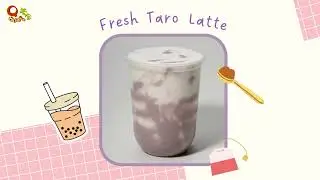 Trendy Bubble Tea Recipe- How to make Fresh Taro Latte? 流行珍奶飲料； 芋泥波霸鮮奶