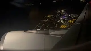 WING VIEW: Hong Kong Takeoff and Sydney Landing on QF128