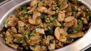 Mushroom fry/Mushrooms Stir fry/Quick Mushrooms Recipe/Mushroom Starter/Side Dish/Snack