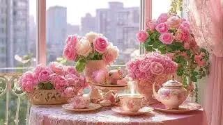 ✨ Spring Balcony Jazz Ambience | Relaxing Tea & Romantic Sunshine 🌸🎶