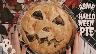 ASMR Halloween Recipe - Sweet Potato and Mushroom Pie (Whispered)