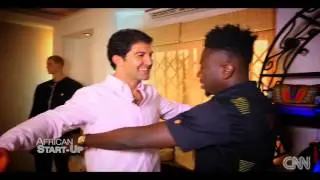 Amir Daftari checks out Chocolate Fashion by Ghana's Kwaku Bediako.