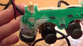 Как восстановить гибкую плату джойстика PlayStation 2,3,4. Токопроводящий клей (cut)