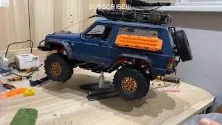Stream | Jeep Cherokee Injora Hard Body WB275 mm Upgrades, Spare Wheel, Steel Ropes
