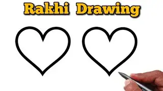 How to Draw Rakhi Using Heart Symbol | Beautiful & Easy Raksha Bandhan Art Idea