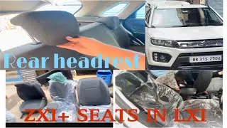 Brezza LXI 2023 rear seat headrest / All seats upgraded with driver seat hight adjustable🔥👌