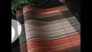 Christmas use vinyl coated fabric placemat Oil water,fire Heat-resistant weave woven vinyl table mat