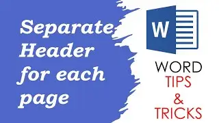 How to Create Different Header for Each Page | Word Tips & Tricks