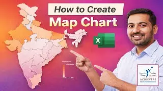 #29 How to Create Map Chart in Excel | Using Map Chart | State wise Map | Excel with Achievers