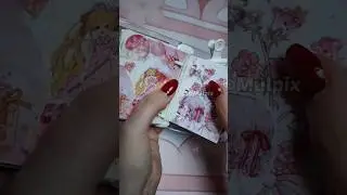 mini journal flower girl 🌸 sticker peeling and paper asmr #shorts #asmr
