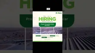 ReNew Power is Hiring! 🔋 Project Execution Solar Jobs | Apply Now!