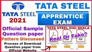 Tata Steel Apprentice 2021 | Tata Steel Apprentice Exam Syllabus | Tata Apprentice Question Pattern