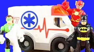 Batman Superhero Training Obstacle Course | Green Lantern Gets Boo Boo Rides In Ambulance