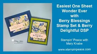 Easiest One Sheet Wonder Ever with Berry Blessings