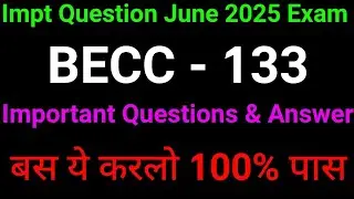 BECC 145 Important Questions With Answers | Ignou becc 133 Pervious Year Question Paper