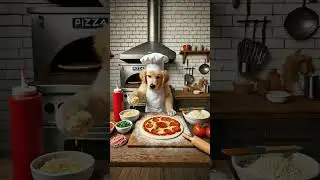 A dog is making a delicious pizza