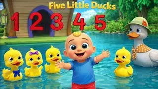 Five Little Ducks Song | Adorable Ducklings Counting Rhyme | Kids Video | Baby Beeps