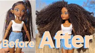 My FIRST Curly Hair Reroot! Dream Bestie Barbie hair make-over