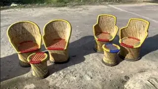 XL And Large Size Bamboo Mudda Chair With Bamboo Stool Order Is Ready For Dispatch