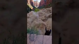 Zion National Park in Utah 😲😲😱 #flood